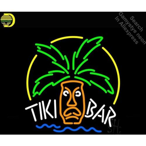 Neon Sign for Tiki Bar Logo Neon Bulb sign handcraft Glass tube Beer Bar Pub Room windows Dropshipping neon bar lights Home
