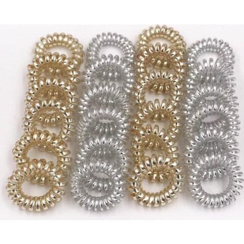Wholesale Elastic Hair Bands Girls Hair Accessories Rubber Band Headwear Women Spiral Shape Hair Ties Rope Gum Telephone Wire