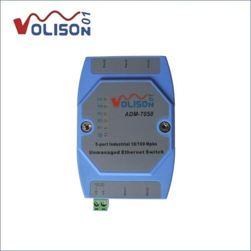 5-port industrial switch 5-port 100m switch rail switch 12V24V power supply unmanaged switch VOLISON 01