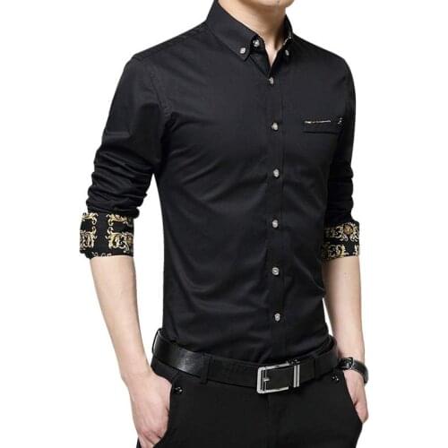 Plus Size 5XL 2021 Spring Autumn New Male Clothing Casual Mens Long-sleeved Slim Business Shirt Masculinas Homme Dress