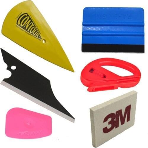 Universal 6PCS Car Styling Window Tinting&Cleaning Film Wrap Application Vinyl Tool Kit Felt Squeegee Vinyl Cutter Tool Set