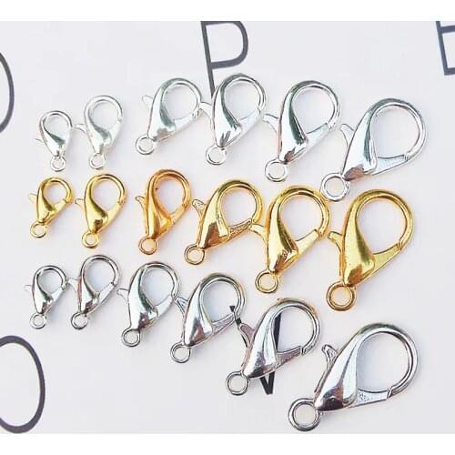 50pcs/lot Jewelry Findings Lobster Clasp Hooks For Jewelry Making Necklace bracelet Chain DIY Supplies Accessories