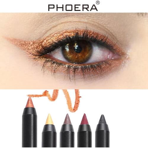 1PC PHOERA Waterproof Long-lasting Eye Liner Pencil Easy To Wear Long-lasting White Color Eye Cosmetics Makeup Tools TSLM2