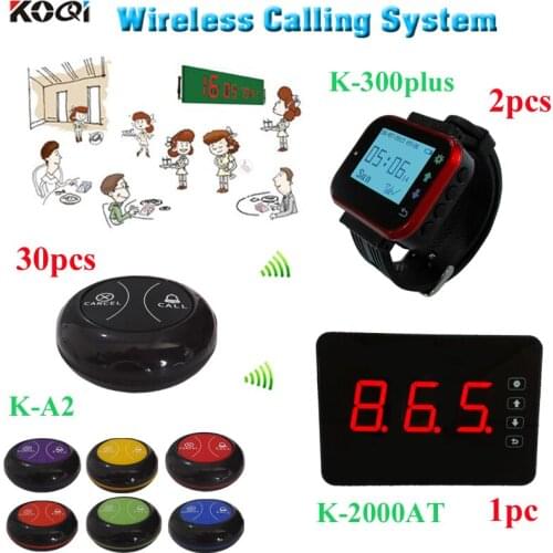 433.92mhz Wireless Call Waiter Button System for Restaurant Paging Buzzer Ordering Device