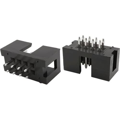 5/10Pcs DC3 2.54mm 8 Pin Straight Male Plug IDC JTAG Socket Box Header DC3-8P Double Row PCB 2x4Pin Headers