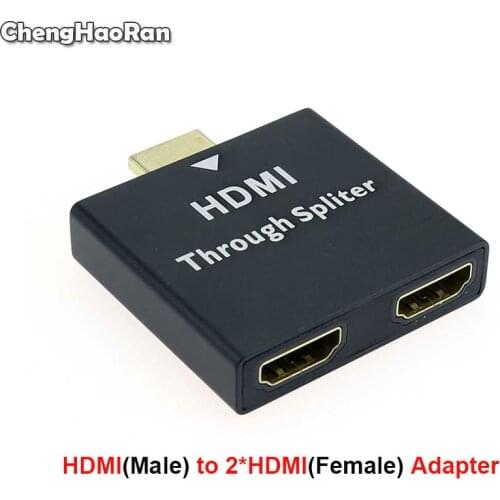 HDMI Male to 2xHDMI Female Compatible Adapter 2 in 1 Connector Extender HDMI Cable Cord Extension Adapter Converter 1080P