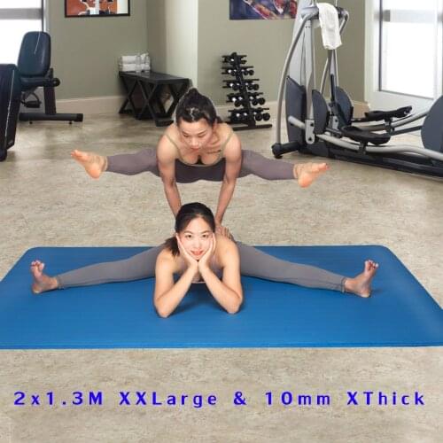 Big Yoga Mat 2M X 1.2M NBR 10mm Thick Exercise Mat for Home Daily Kids Play P90X Pilates Aerobic Fitness Portable Cushion