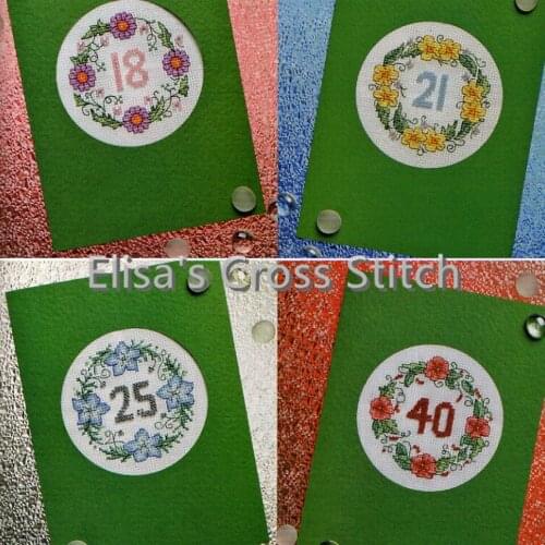 CD231 14ct DIY Greeting Card Art Popular Full Set CrossStitch Greeting Card Birthday Christmas Gift Beauty Number