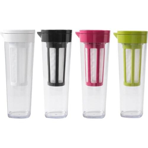 Tea Pots With Filter Fruit Juice Lemonade Cold Water Kettle Infuser Kettle Container Clear Kettle Pot custody