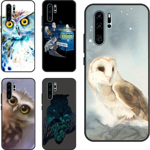 Owl Watercolor Animal For Huawei P30 Lite P40 P20 Pro Nova 5T P Smart 2019 Case For Honor 20 10 X Lite 8X 9X