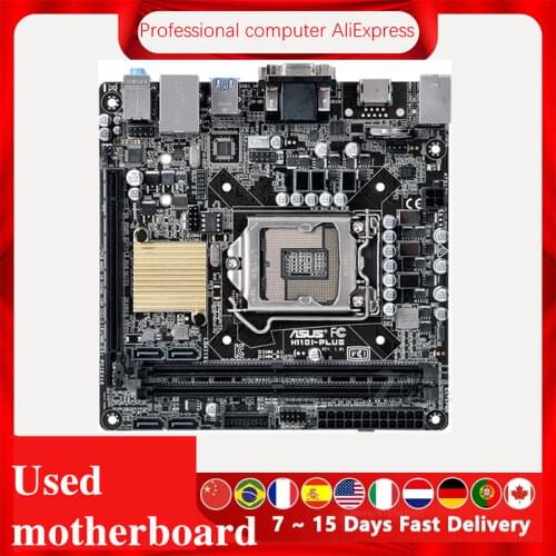 For Asus H110I-PLUS Original Used Desktop Intel H110 H110M DDR4 Motherboard LGA 1151 i7/i5/i3 USB3.0 SATA3