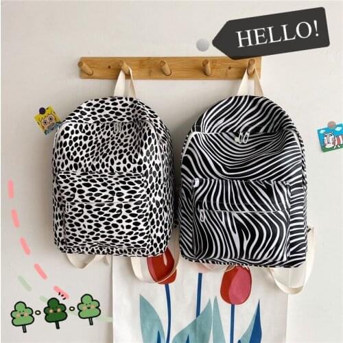 Zebra Print Travel Backpack Bag Large Capacity New Functional Backpack Men Streetwear Hip Hop Male Cool College Backpack Unisex