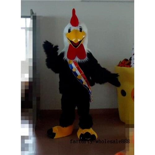 Halloween Black Cock Mascot Costume Suit Cosplay Party Game Dress Outfits High Quality Cartoon Character Clothing Carnival Adult