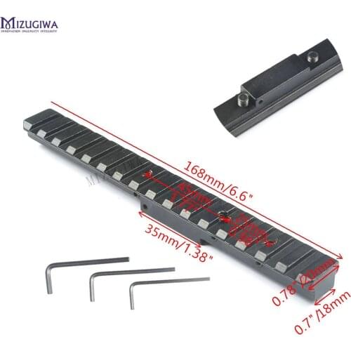 M44 91/30 M38 M39 Mosin Nagant Scope Mount 6.6" 16 Slots 20mm Weaver Picatinny Rail Base Rifle Gun Tactical Hunting Caza