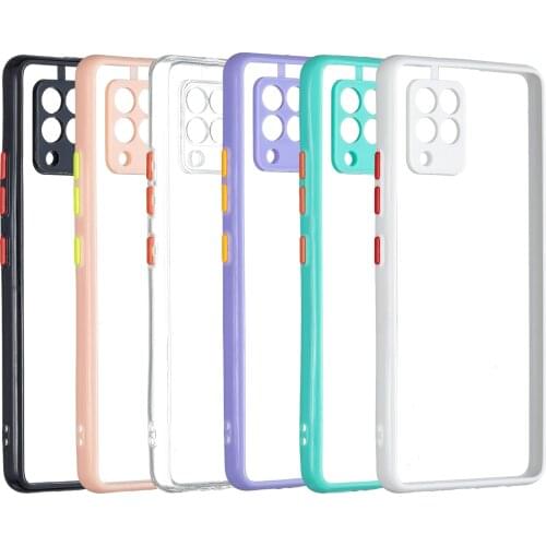Soft Bumper Hard PC Clear Shockproof Phone Case for Samsung Galaxy A42 5G Transparent Phone Shell Cover