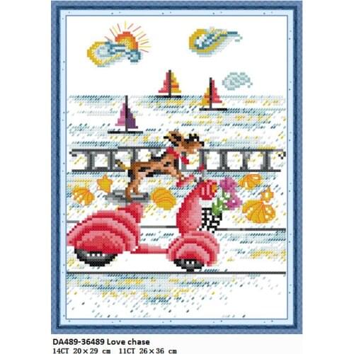 Joy Sunday cross stitch kit DIY cartoon pet dog animal pattern 14ct 11ct needlework sewing set handmade embroidery kit crafts
