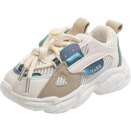 Autumn 2021 new childrens breathable soft sole boys and girls casual old shoes sports shoes