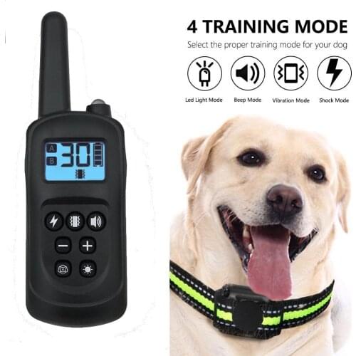 Pet Dog Training Collar Eectric Shock Collar For Dogs Waterproof Remote Control Dog Device Charging LCD Display