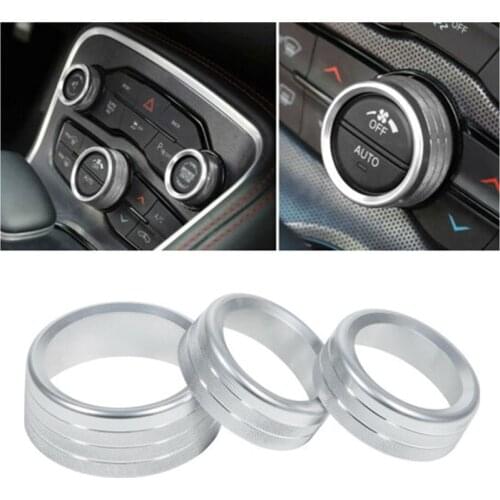 Air Conditioner Switch CD Button Knob Cover for Dodge Challenger Charger 2015-2020