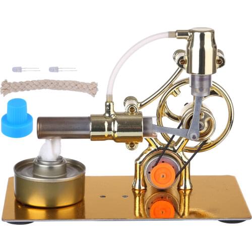 Surwish 2019 New Teenager Physics Lab Single Cylinder Balance Stirling Engine Model Science Experiment Metal Base Kit Education