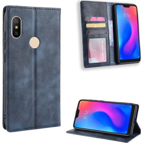 Retro Slim Leather Flip Cover for Xiaomi Redmi Note 6 pro Case Wallet Card Stand Magnetic Book Cover Redmi Note 6pro Phone Cases