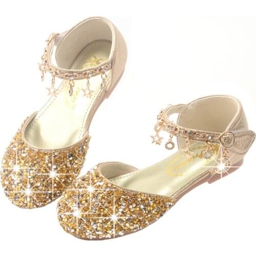 Gold Sequin Shoes Kids Christmas First Birthday Party Sandals Toddler Girls Princess Sparkly Shoes Flower Girls Photoshots 3t 4