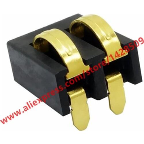 10pcs 2pin Battery Holder SMT Circular Arc Shrapnel Aluminium Cell Connector Band Fixed Piont 3.5mm Pitch Famale Socket