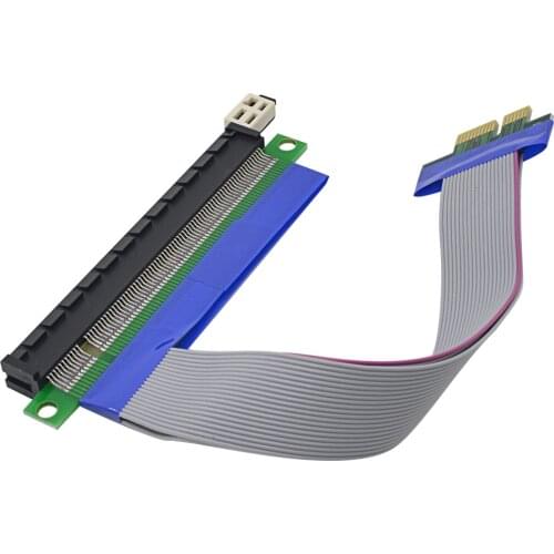 10pcs/Lot High Quality pcie PCI E Express PCI-E 1X to 16X Riser Card USB Extender Ribbon Adapter Extension Cable