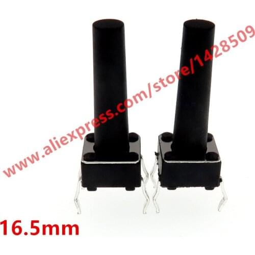 200pcs/lot Push Button Switches 6mm*6mm*16.5mm Tactile Switches Push Button Tact Switch 6*6*16.5mm Micro Switch