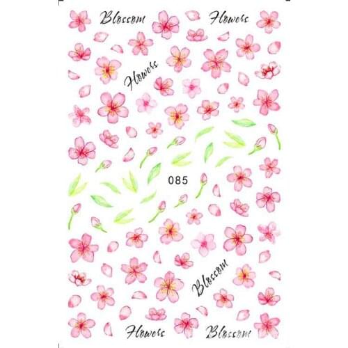 3D Nail Sticker Flower Leaf Slider Nails Art Decoration Wraps Decals Cute Design Adhesive Manicure Tips Stickers Pegatina