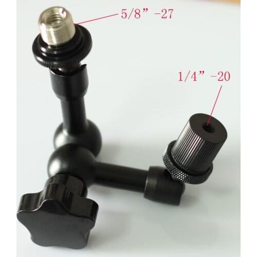 5/8 -27 male to 1/4- 20 female adaptor with Magic Arm for Mic tripod camera 5d2