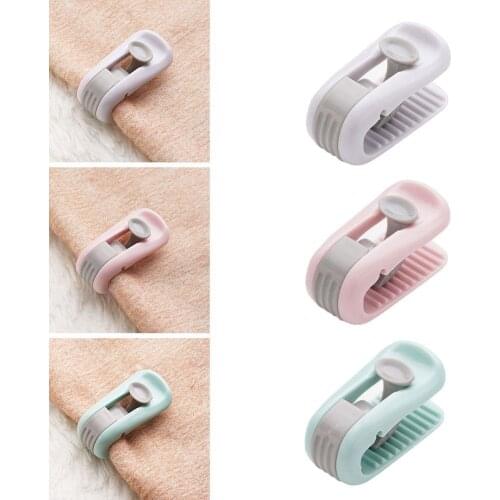 6 Pcs of Plastic Non-Slip Blanket Clip Bedspread Bracket Duvet Cover Buckle High Jacket Holder Plastic Fittings Serrated El Y1J9