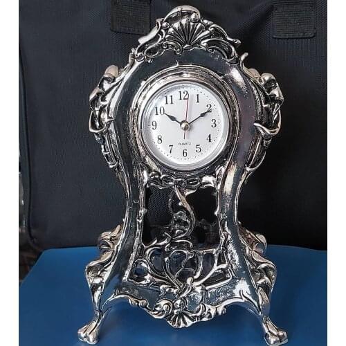 925 Sterling Silver Plated TOWER CLOCK