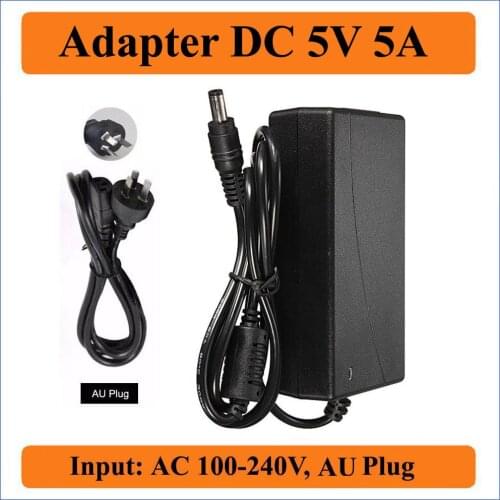 5V 5A AU Plug AC DC Adapter High Quality Universally Used AC Converters Adapter For DC 5V 5000mA 25W LED Power Supply Charger