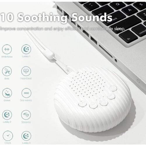 Baby White Noise Machine Sleep Soother USB Rechargeable Timed Shutdown Sound Machine Relaxation Monitor For Office Baby Adult