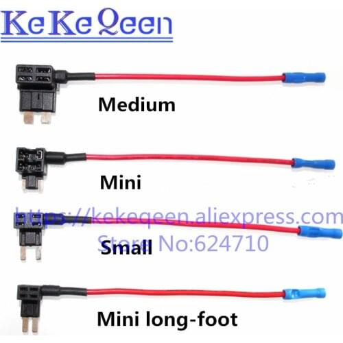 Car Automobile Blade Fuse Boxes Holder 12V Add-a-circuit Three Types Electric Appliance Piggy Back Fuses Tap(MINI,SMALL,MEDIUM)