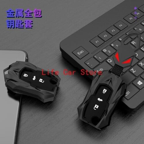 Alloy Key Fob Case Holder Bag Key Ring Protect Key For Changan EADO CS15 CS35 CS55 CS75 CS95 Plus