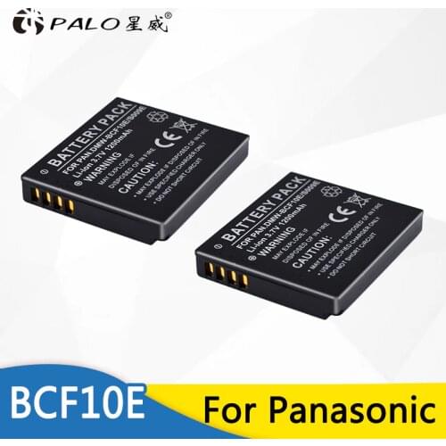 2pcs 1200mAh Digital Battery for Panasonic Lumix Camera CGA-S/106B CGA-S/106C CGA-S/106D DE-A59B DMW-BCF10E DMW BCF10E DMWBCF10E