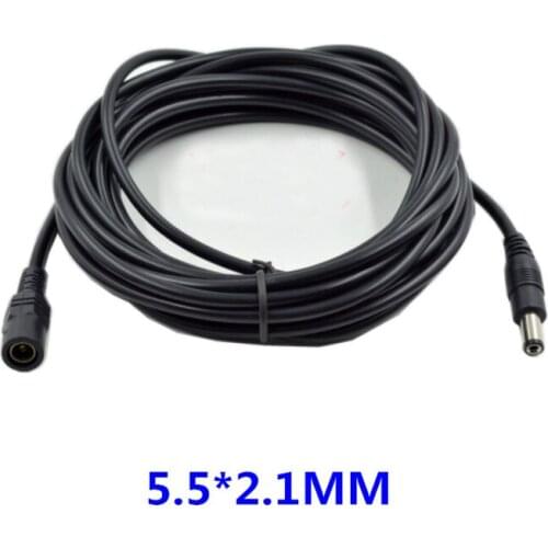 DC 5.5x2.1mm male to female cable 10meter Power cord Power conversion line wire