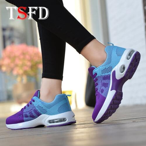 Platform Sport Sneakers Woman Light Weight Ladies Shoes Women Plus Size Lace-up Womens Sports Shoes Breathable Walking Mesh 1n