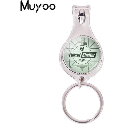 2018 Fashion Fallout Shelter Multifunctional Keychain Game Photos Nail Clipper Keyring Hand Craft Jewelry Nail Clippers