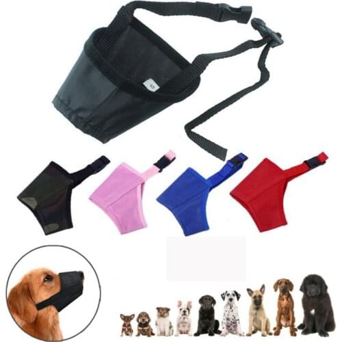 Pet Mask Dog Buckled Breathable Anti Barking Biting Puppy Training Protection Supplies Soft Pet Dog Solid Color Mouth Cover