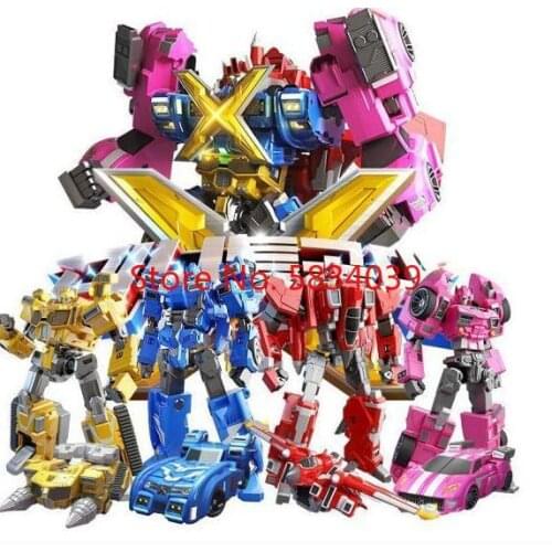 Mini Force Transformation Robot Toys Action Figures MiniForce X Simulation Car Airplane Deformation Mini Agent Toy Gold Ver