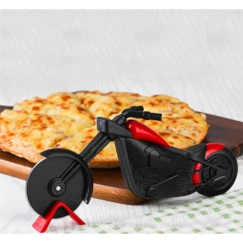Motorcycle Pizza Cutter Innovative Pizza Wheel Roller Tool Bicycle Pizza Knives Kitchen Cut Tools Stainless Steel Pizza Cutters