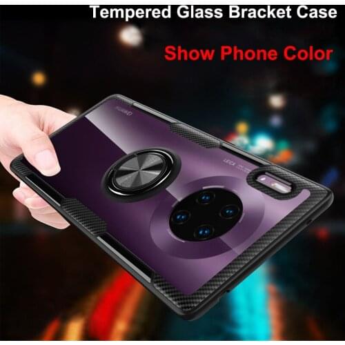 Invisible Bracket for Huawei Mate 30 20 Pro Lite P30 P20 Honor Case Clear Acrylic Cover Magnet Holder for Huawei Mate30 Fundas