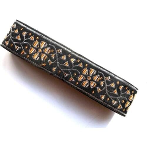 New Different daisies 3.3CMX8YD Polyester Woven Jacquard Ribbon With National Embroidery Ribbon Handmade Accessories DIY Trim