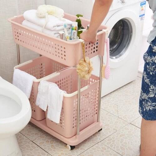 New plastic multi-layer hamper racks dirty clothes storage basket storage rack