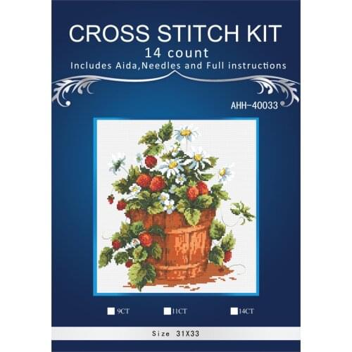Oneroom Needlework,DIY, Cross Stitch,cross-stitch kits,embroidery kits,Sets For Embroidery kits,11CT&14CT,flower,Strawberry