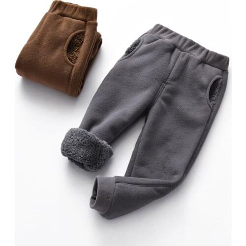 2-9 Years Boys Pants Autumn Winter Plus Velvet Trousers for Boys Toddler Kids Sweatpants New Casual Elastic Waist Boy Pants 2020