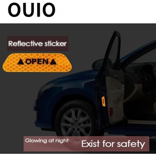 OUIO 1Set Auto Safety Warning Mark Tape Car Door Reflective Stickers For BMW E60 E36 E46 E90 E39 E30 F30 F10 F20 X5 E53 E70 E87